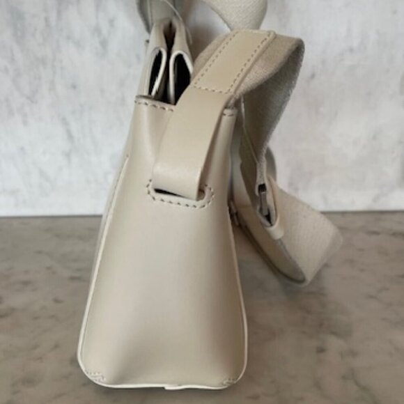 EVERLANE Mini Form Adjustable Canvas Strap Crossbody Bag Bone - Picture 13 of 15